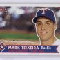 Mark Teixeira RC 2001 Fleer Tradition #470 RC Yankees, Rangers Rookie