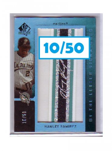 Hanley Ramirez 2007 SP Authentic BTL Autograph #BL-33 Dodgers, Marlins Red Sox #/50