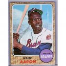 Hank Aaron 1968 Topps #110 Braves HOF