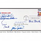 Ernie Banks + 6 HOF Signed, autographed FDC Grimes, Kiner, Williams, Herman, Roberts & Jenkins 1984