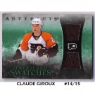 #/15 Claude Giroux 2010-11 Artifacts Treasured Swatches Emerald Jersey TS-CG Flyers
