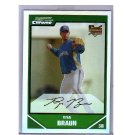 Ryan Braun RC REF 2007 Bowman Draft Picks & Prospects Chrome Refractor #BDP50 RC  Brewers