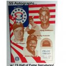 Hank Aaron, Appling, Ford 1989 Old Timers Baseball Classic Program w/ 55 Autographs HOF