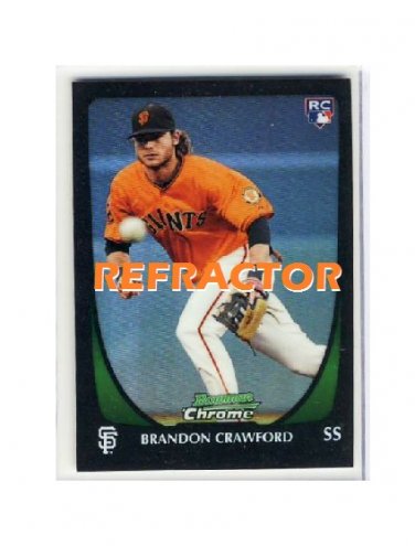 Brandon Crawford REF RC 2011 Bowman Chrome Refractor #25 RC Giants