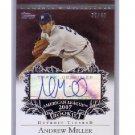Andrew Miller #/40 Auto RC 2007 Topps Moments & Milestones Black Autograph #RA-AM  Indians, Yankees