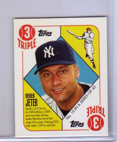 Derek Jeter 2010 Topps Play Ball Mini #10 Yankees