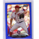 Jordan Zimmerman 2013 Bowman Chrome Blue Refractor #33 Nationals #/250