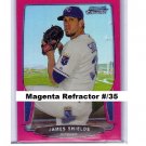 James Shields #/35 Refractor 2013 Bowman Chrome Magenta Refractor #109 Rays, Royals, Padres #/35