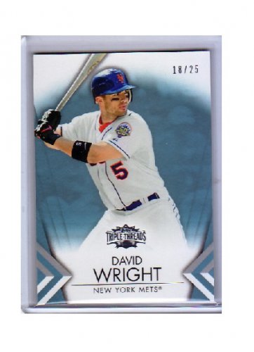 David Wright #/25 2012 Topps Triple Threads Sapphire #69 Mets  #/25