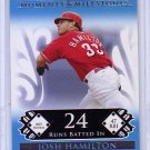 Josh Hamilton #/10 2008 Moments & Milestones Blue #117 Angels Rangers