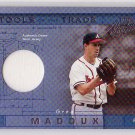 Greg Maddux 2001 Playoff Absolute Memorabilia Tools of the Trade #TT-13 Braves HOF #/300