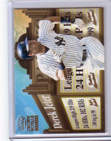 Derek Jeter 2000 Pacific Crown Royale Feature Attractions #19  Yankees