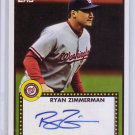 Ryan Zimmerman 2011 Topps Lineage 1952 Autograph #52A-RZ Nationals