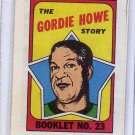 Gordie Howe 1971-72 Topps Booklet #23  Red Wings HOF
