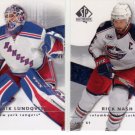 Henrik Lundqvist Rick Nash 2 Card Rangers Lot