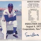 Ernie Banks Signed Autographed Hall of Fame Induction Card 8x10 Cubs HOF