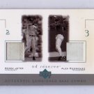 Derek Jeter & Alex Rodriguez 2001 UD Reserve Authentic Game-Used Base Combos #B-JR Yankees