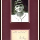 Max Carey HOF Certified Autographed Matted Display PSA/DNA Full LOA