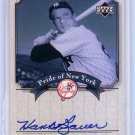 Hank Bauer 2003 Upper Deck Yankees Signature Series Pride of New York Autographs #PN-HB