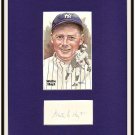 Waite Hoyt Certified Autographed Matted Display Yankees HOF PSA/DNA Full Authentication Letter LOA