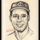 Bob Feller Autographed Sketch HOF Pre-certified by PSA/DNA Indians