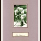 Lou Boudreau Autographed Matted Display HOF Pre-certified by PSA/DNA Indians