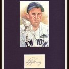 Lefty Gomez Autographed Signature Matted Display HOF Pre-certified by PSA/DNA New York Yankees