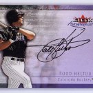 Todd Helton Auto 2000 Fleer Autographics Certified On-card Autograph Rockies