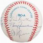 YANKEES Old-timers Autographed Signed Baseball Bauer Carey Larsen Richardson Tresh Woodling