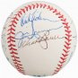 YANKEES Old-timers Autographed Signed Baseball Bauer Carey Larsen Richardson Tresh Woodling