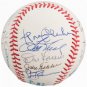 YANKEES Old-timers Autographed Signed Baseball Bauer Carey Larsen Richardson Tresh Woodling