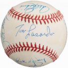 Garvey Cey Russell Lopes Lasorda Branca Erskine Roe Labine Dodgers Signed Official Baseball