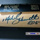 Willie Mays, Pete Rose, Mike Schmidt Signed MVP Bat Autographed w/ Inscriptions HOF