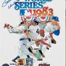 Pete Rose Signed 1983 World Series Program "Charlie Hustle" Inscription Phillies Reds + WS Ticket
