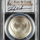 2014 Rickey Henderson HOF Signed Silver Dollar $1 Baseball PCGS MS70 Yankees, A's