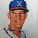 Warren Spahn HOF Signed Autographed 8 x 10 Ron Lewis Living Legends Print 1989 Braves
