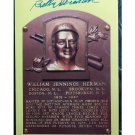Billy Herman HOF Autographed Signed Yellow Hall of Fame Plaque Postcard Cubs, Dodgers