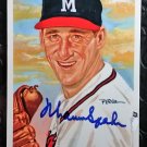 Warren Spahn (HOF) Signed Perez-Steele Masterworks Postcard from 1990 #22 Braves Autographed
