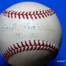 Brooklyn Dodgers Rocky Bridges Signed Autographed Official NL Baseball w/Inscription