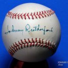 Brooklyn Dodgers Johnny Rutherford Signed Autographed Official NL Baseball (White)
