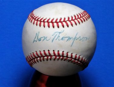 Brooklyn Dodgers Don Thompson Signed Autographed Official NL Baseball (White) Brooklyn HOF