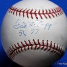 Brooklyn Dodgers Fred Kipp Signed Autographed Official MLB Baseball (Selig) w/ Inscription