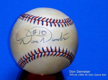 Brooklyn Dodgers Don Demeter Signed Autographed Official 1996 MLB All Star Baseball