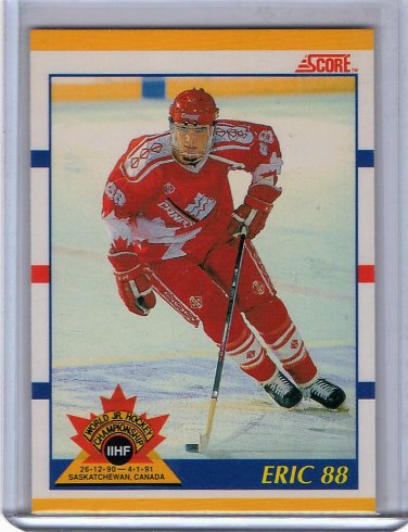 Eric Lindros HOF 1991 Score Traded #88t RC World Jr., Flyers