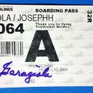 Joe Garagiola Auto Signed Boarding Pass Cardinals HOF  w/coa
