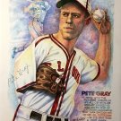 Pete Gray Signed Autographed 11x14" Lithograph  1st One Armed Player James Spence coa
