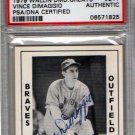 Vince DiMaggio Autograph Signed 1979 Wallin Diamond Greats #211 PSA/DNA Certified Authentic