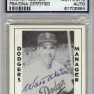 Walt Alston HOF Auto Signed 1979 Wallin Diamond Greats #95 PSA/DNA Certified Authentic Dodgers