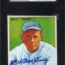 Bill Terry Signed 1933 Goudey Reprint Card Authentic Autograph JSA Certified Giants HOF