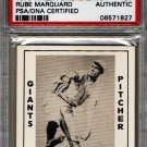 Rube Marquard Signed 1979 Wallin Diamond Greats #26 PSA/DNA Certified Authentic Autograph HOF Giants